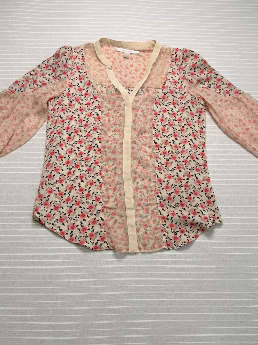 🌸 LC Lauren Conrad Floral Blouse – XS